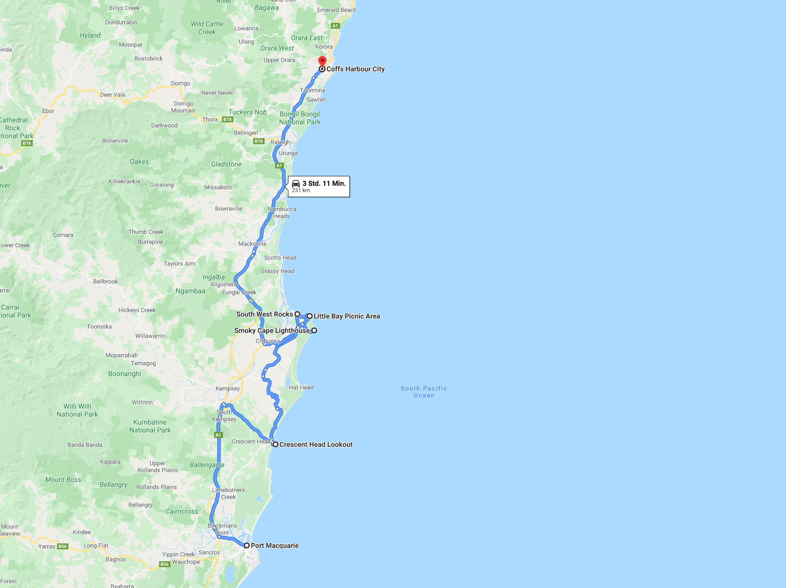 2020 01 12 08 Port Macquarie bis Coffs Harbour